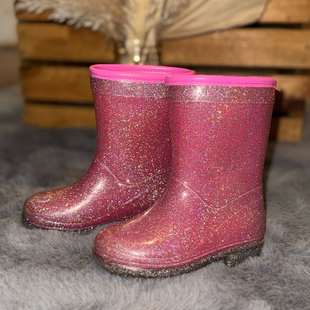 🎀PINK GLITTER RAIN BOOTS🎀